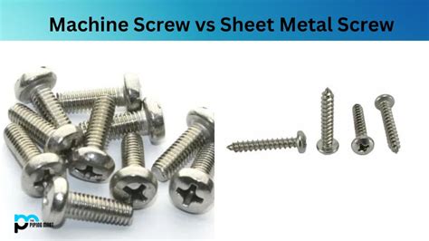 machine screw vs sheet metal screw|sheet metal screw vs machine.